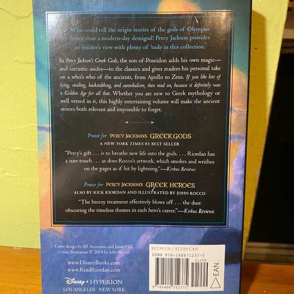 Percy Jackson's Greek Gods Hardcover Book | Like New - Picture 2 of 2